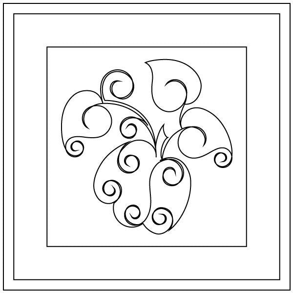 Pretty Pumpkins Motif - Rug Hooking PATTERN on Rug Warp / Linen / Burlap / Paper