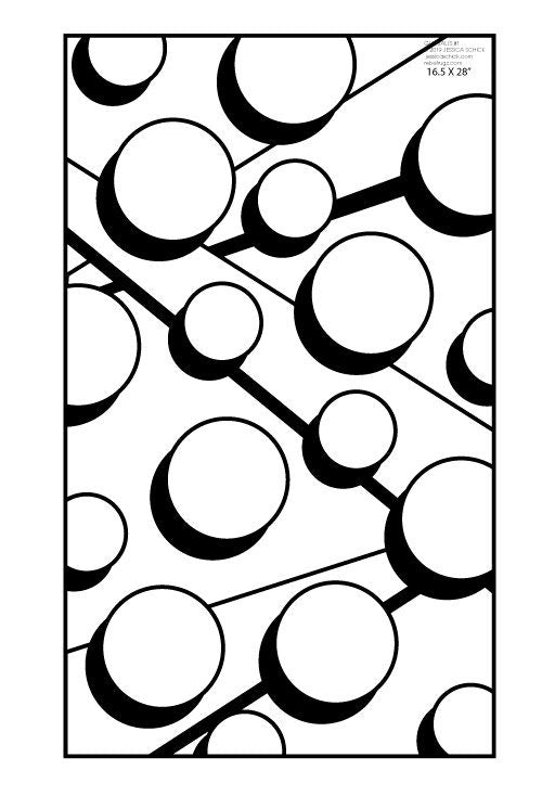 Gumballs #1 - Rug & Needlework PATTERN on Rug Warp / Linen / Burlap / Paper