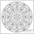 Amara Snowflake #3 - DIGITAL Scaleable PDF - Includes 16" & 32" Preset Sizes. Pattern for Rug Hooking, Embroidery, Needlework