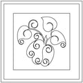 Pretty Pumpkins Motif - DIGITAL Pattern for Rug Hooking, Embroidery, Needlework - PDF Scaleable