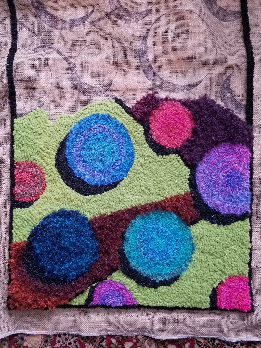 Gumballs #1 - Rug & Needlework PATTERN on Rug Warp / Linen / Burlap / Paper