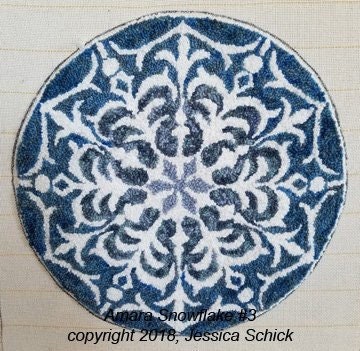 Amara Snowflake #3 - DIGITAL Scaleable PDF - Includes 16" & 32" Preset Sizes. Pattern for Rug Hooking, Embroidery, Needlework