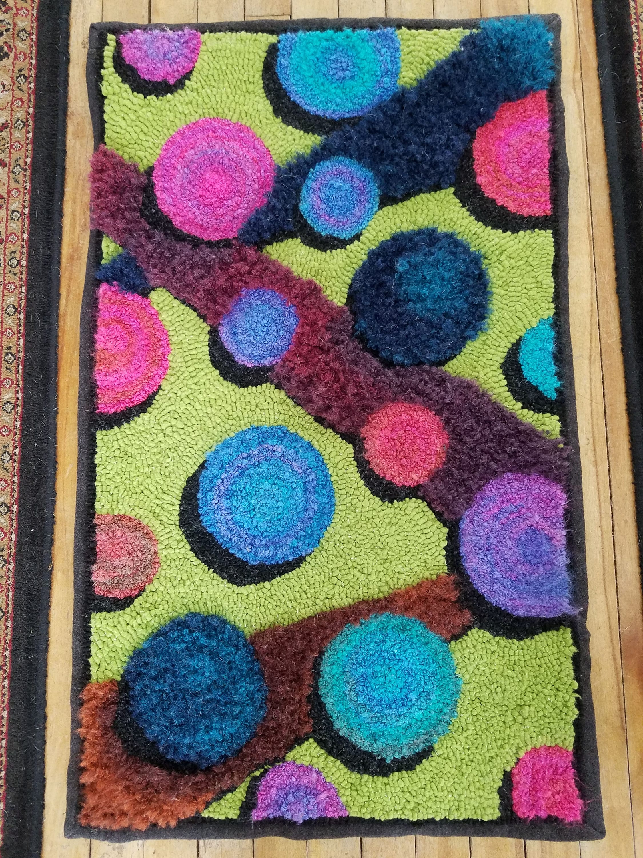 Gumballs #1 - Rug & Needlework PATTERN on Rug Warp / Linen / Burlap / Paper