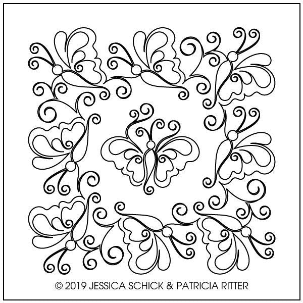 Butterfly Bliss #1 - Rug & Needlework PATTERN on Linen / Monk's Cloth / Burlap