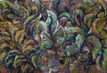 Lush Foliage-Rug Hooking PATTERN on Rug Warp / Linen / Burlap / Paper
