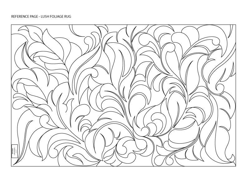 Lush Foliage-Rug Hooking DIGITAL PATTERN multiple size PDF files