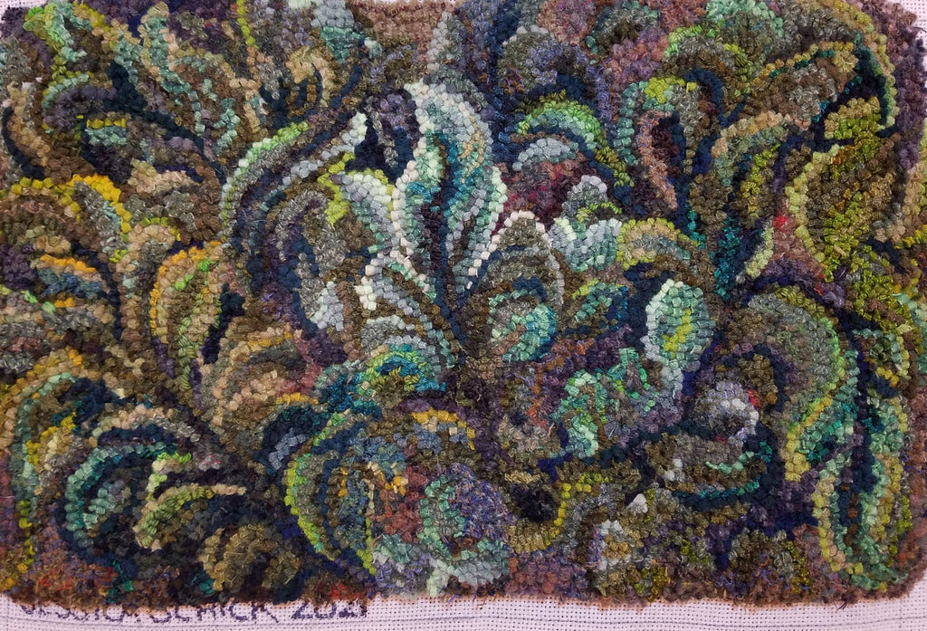 Lush Foliage-Rug Hooking DIGITAL PATTERN multiple size PDF files