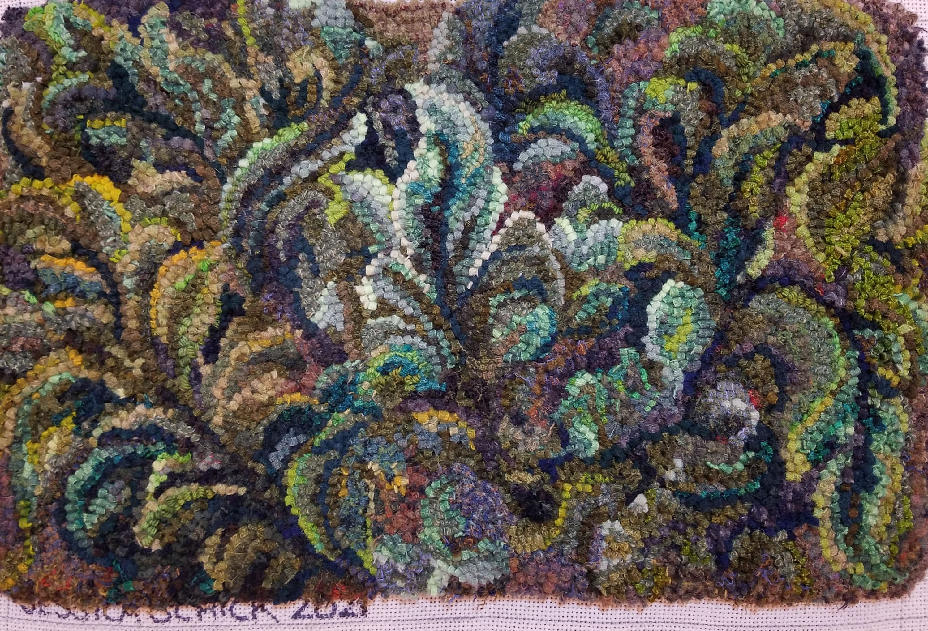 Lush Foliage-Rug Hooking DIGITAL PATTERN multiple size PDF files